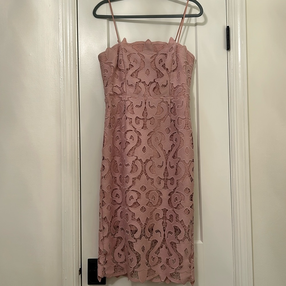 Pink Midi Bardot Dress Size M